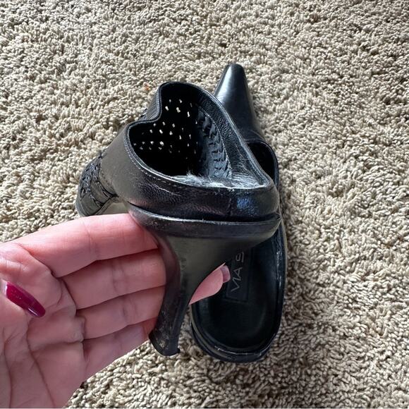 Vía Spiga Vintage Black Women's woven leather Heels size 7 - Picture 12 of 13